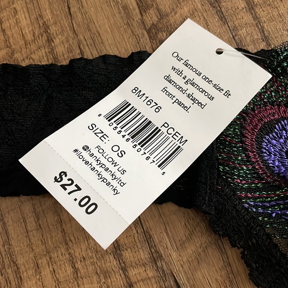 Hanky Panky low rise Diamond Thong in peacock print NWT - Picture 6 of 10